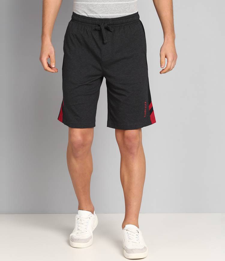 Color Block Men Grey Regular Shorts