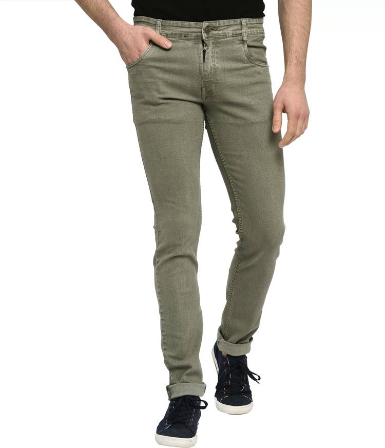 Regular Men Light Green Jeans