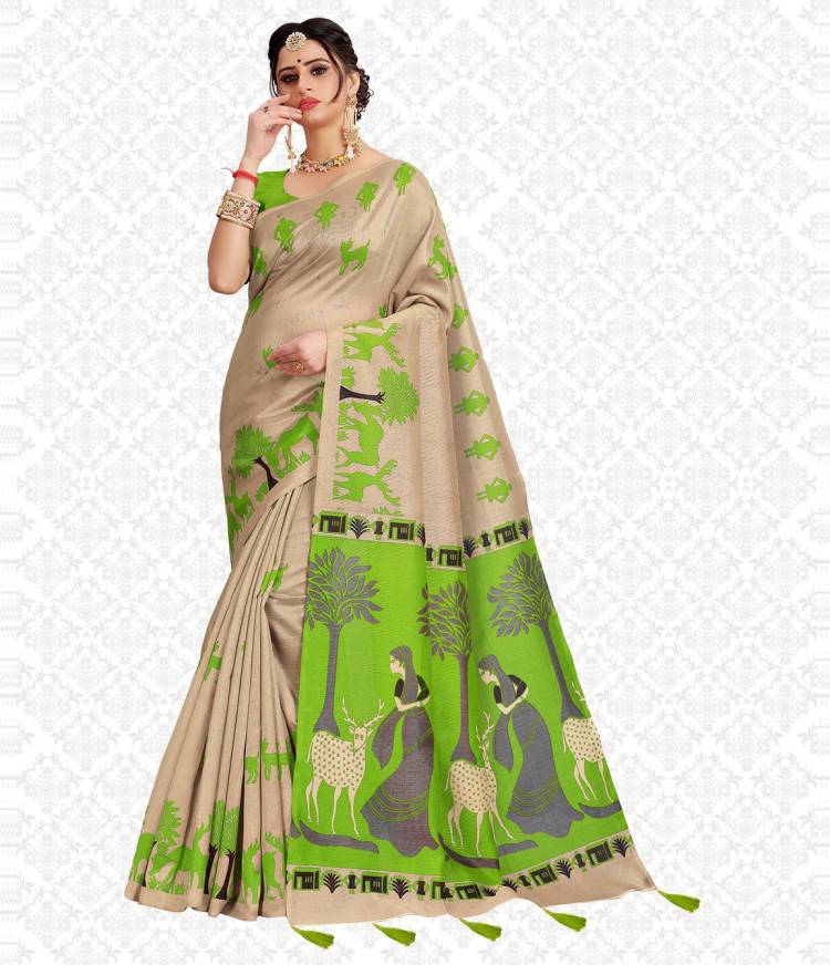 Printed Fashion Khadi Silk Saree