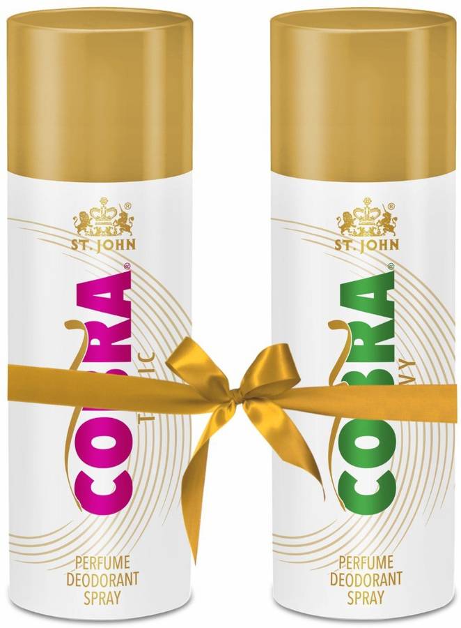 ST-JOHN Cobra Deo toxic 150 ml + Cobra Deo Envy 150 ml Perfume Body Spray  -  For Men & Women