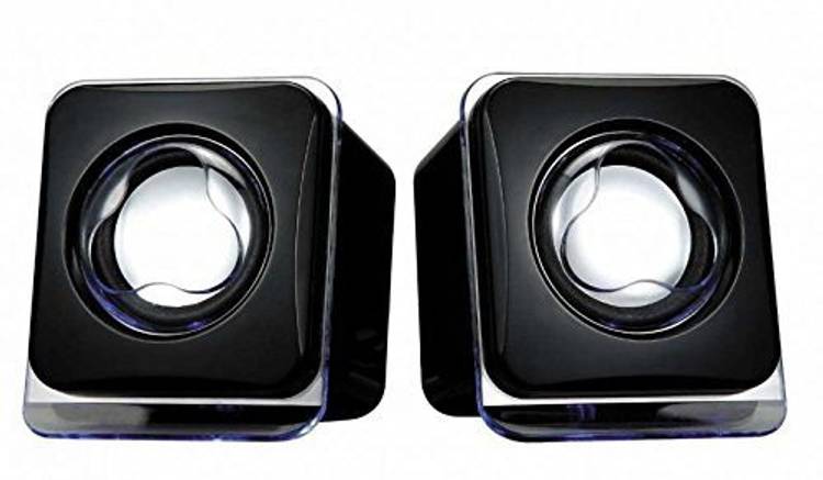 TERABYTE ™ Desktop Laptop KUBIX E-02B Mini Speaker 2.0 & 3.5mm Jack 2 W Laptop/Desktop Speaker