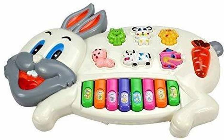 Mahi Zone Rabbit Musical Piano Toy with Flashing Light, Sound RP_05