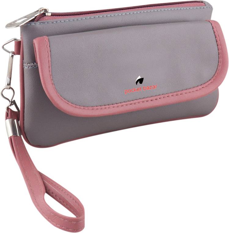 Casual, Party, Formal Grey  Clutch Price in India