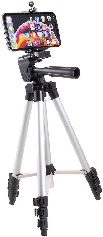 Casatek Good Quality 3110 Tripod stand With 3-Way Head Light weight Digital Camera Tripod with Mobile Clip Holder Tripod Making Videos Live Shoots Etc Tripod