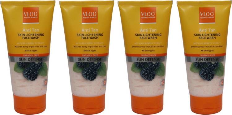 VLCC Anti Tan Skin Lightening Pack of 4 Face Wash Price in India