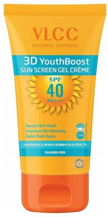 VLCC 3D Youth Boost Sun Screen Gel Creme SPF40 PA++ 100gm - SPF 40 PA++ Price in India