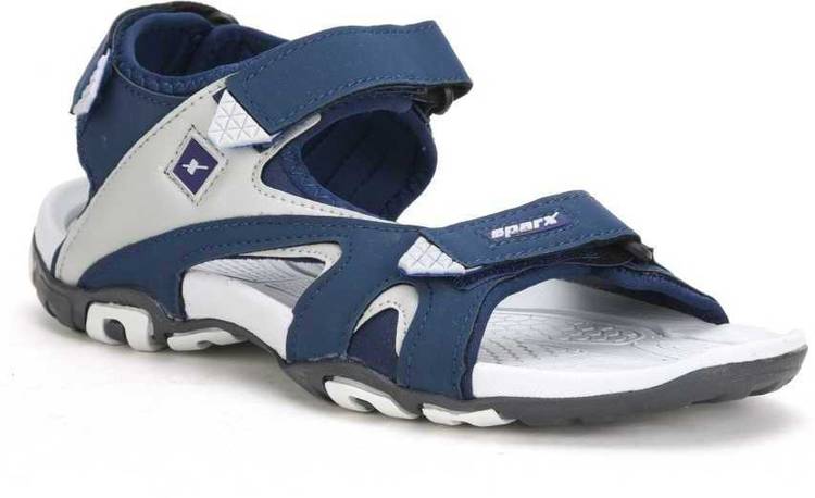 Men Navy, Grey Sandal