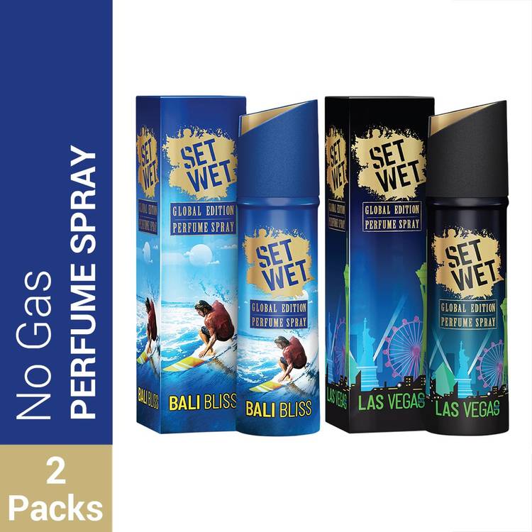 Set Wet Global Edition Bali Bliss With Las Vegas Live Perfume Spray Perfume Body Spray  -  For Men