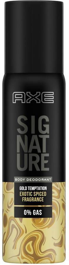 AXE Signature Gold Temptation, No Gas Body Deodorant For Men Deodorant Spray  -  For Men