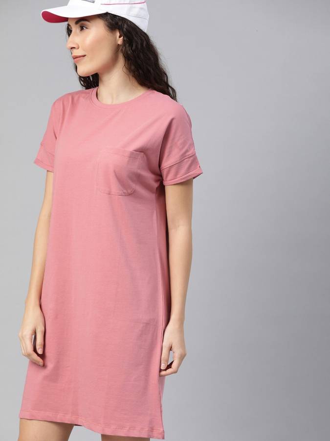 Women T Shirt Pink Dress Price in India