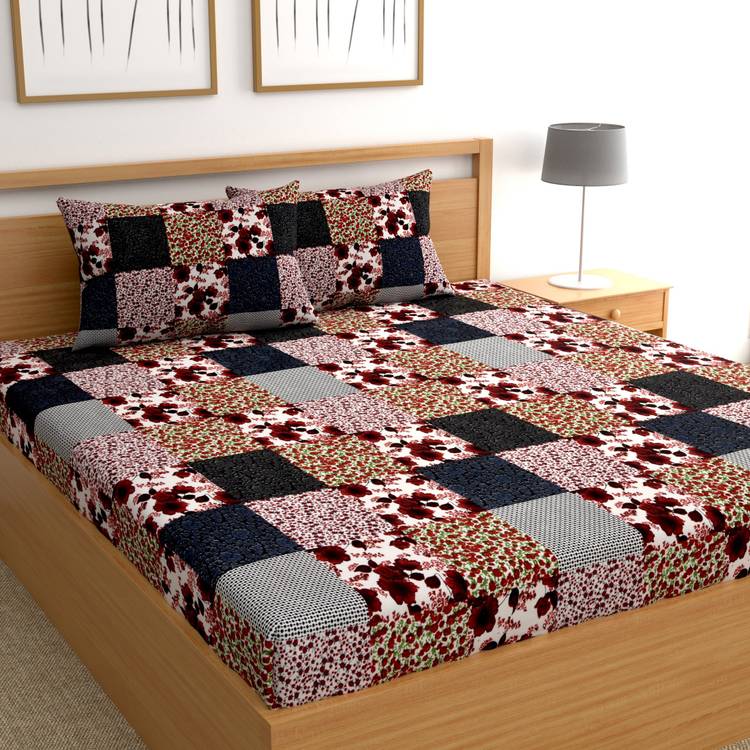 Flipkart SmartBuy 140 TC Microfiber Double Printed Bedsheet
