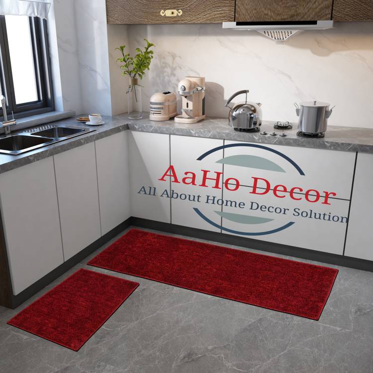 aaho decor Wool, Polyester, Coir, Nylon Bathroom Mat