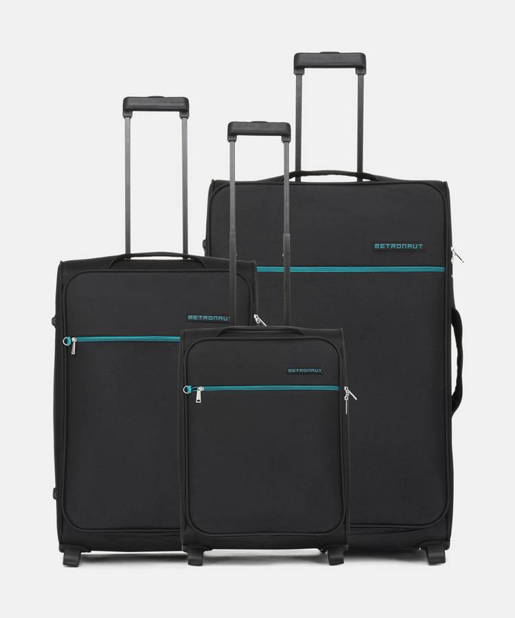 Soft Body Set of 3 Luggage - Advantage Combo Set (30inch+26inch+22inch) - Black