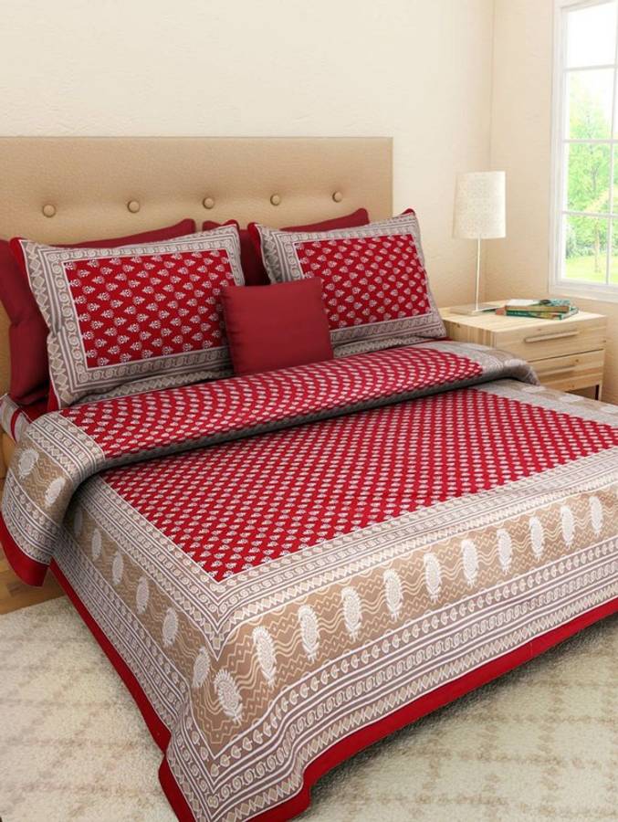 clothology 144 TC Cotton Double Printed Bedsheet