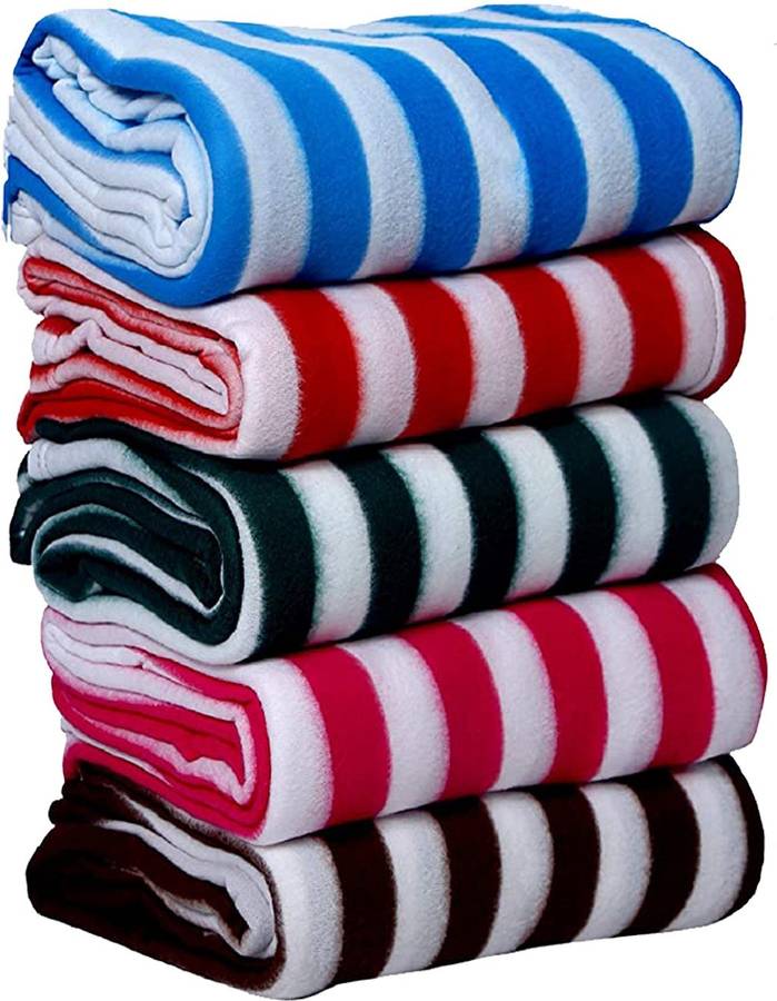 Supreme Home Collective Striped Single Coral Blanket