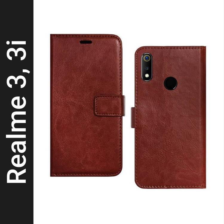 Spicesun Flip Cover for Realme 3, Realme 3i