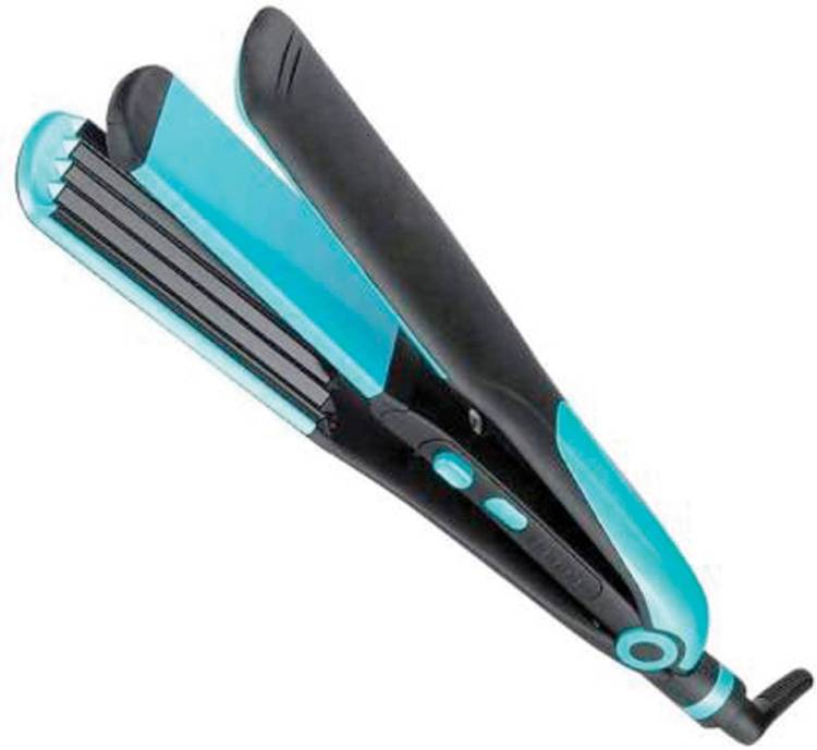jv KM 2209 KM 2209 Kemei Professional 2 in 1 Hair Straightener (Straightener/Curler) Max temp. 220*c (Black & Blue combination) Hair Straightener Price in India