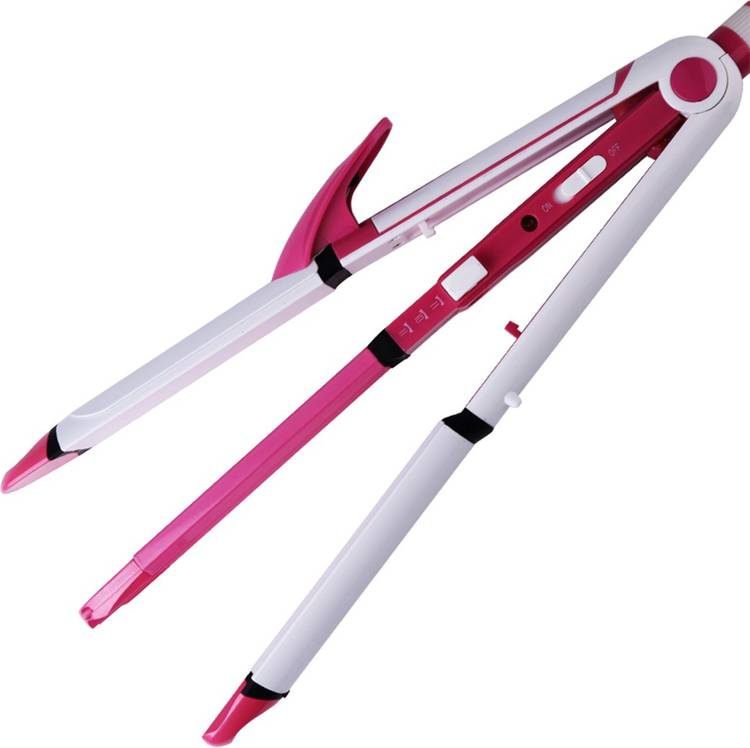 STR Kemei 3 In 1 Beauty Styler & Dry Hair Straightener Cum Curler And Crimper Hair Straightener Price in India