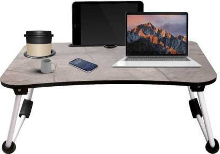 jencuz grey marble look table Wood Portable Laptop Table