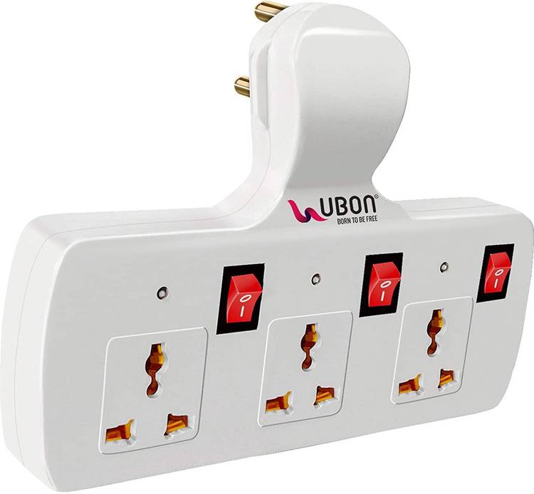 Ubon 3 Universal Socket Extension Cord With power OFF/ON Switch 3  Socket Extension Boards