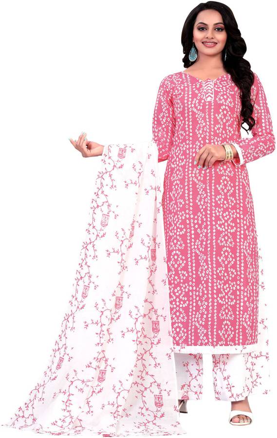 Saara Cotton Geometric Print, Floral Print, Printed Salwar Suit Material