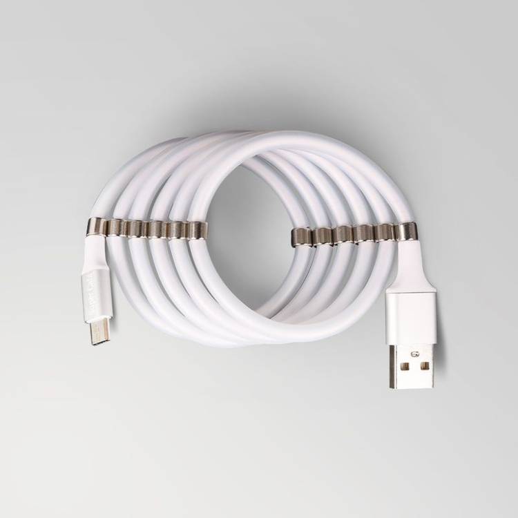 SC SUPER CABL Magnetic Portable Self-Winding USB Charging Data Cable 2.4 A 1 m Micro USB Cable