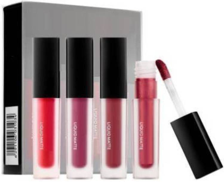 Kiss Beauty Red Edition Liquid Lipstick Set of 4 (multicolor, 20 ml)  (red edition, 20 ml) Price in India