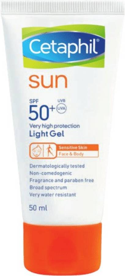 Cetaphil Sun SPF50+ Light Gel Very High Protection Sensitive Skin Face & Body - SPF 50+ PA+ Price in India