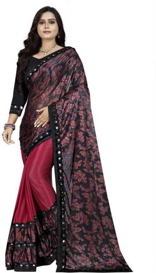 Embellished Bollywood Lycra Blend Saree Price in India