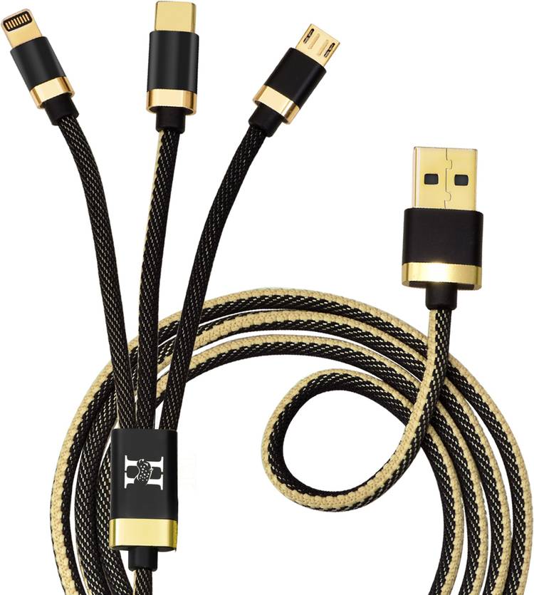Hexton Fast Charging Cable compatible with Android and IOS Device Network Cable 1 m Ethernet Cable (Compatible with Mobiles) 1 m USB Type C Cable