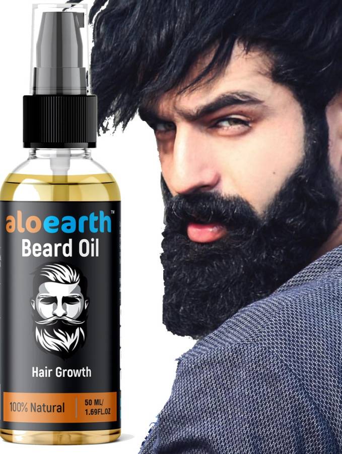 Aloearth Advanced Beard Growth Oil for Men - (Almond & Thyme) for Beard Growth - hair oil Hair Oil (50 ml) Hair Oil Price in India