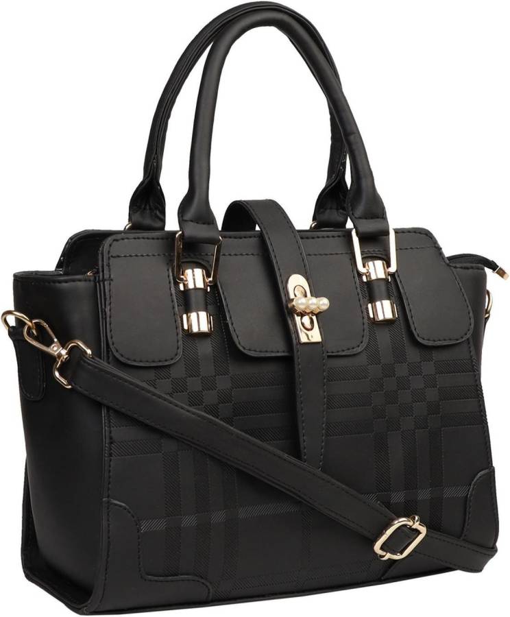 Women Black Hand-held Bag Price in India