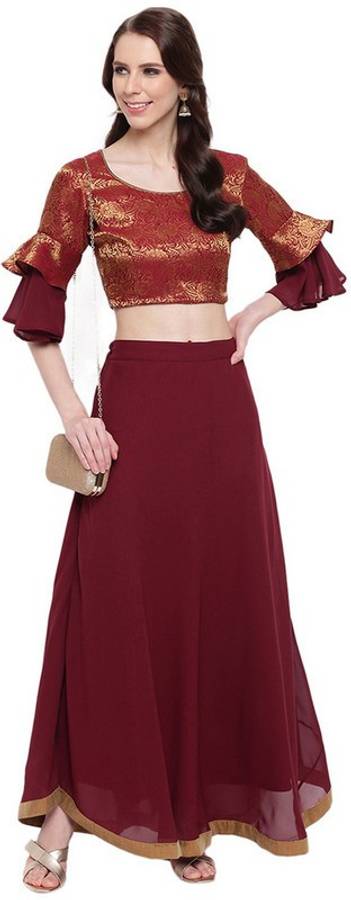 Solid Stitched Lehenga Choli