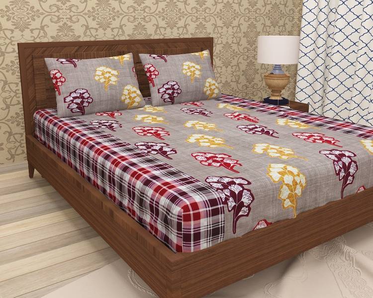 Flipkart SmartBuy 120 TC Microfiber Double 3D Printed Bedsheet