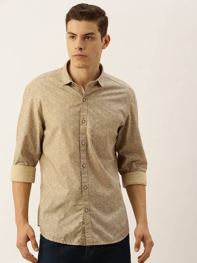 Men Slim Fit Graphic Print Casual Shirt