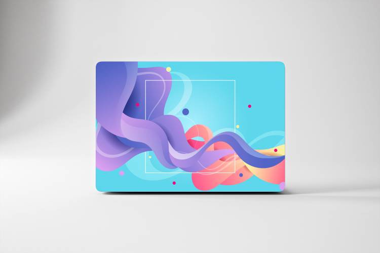 Athenax Laptop designer premium PVC skin (LS04) White 240 gsm Vinyl Laptop Decal 15.6