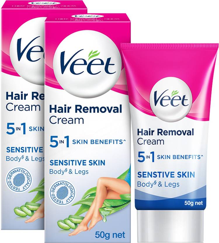 Veet Silk and Fresh Sensitive Hair Removal Cream 50g Pack of 2 Cream