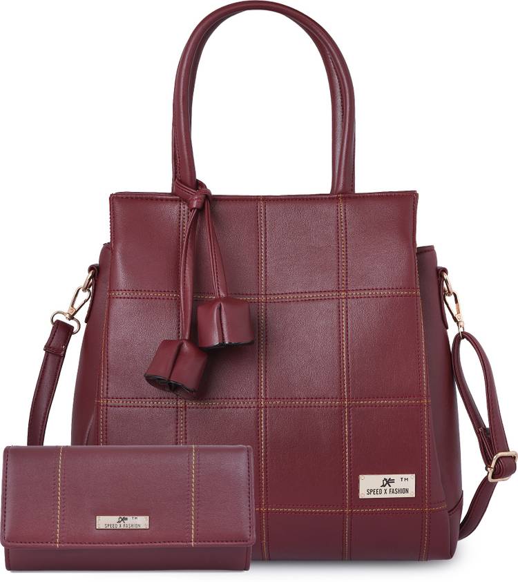 Women Maroon Hand-held Bag Price in India