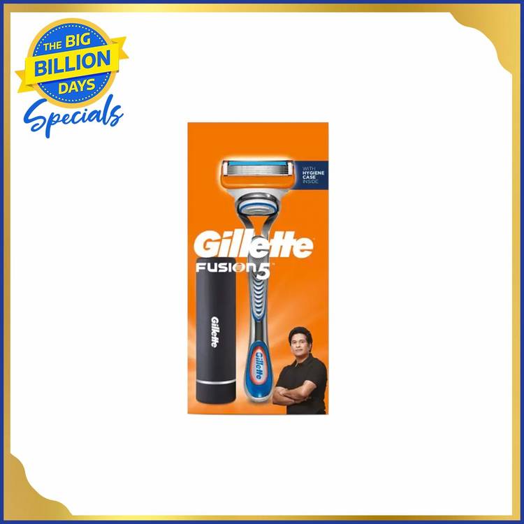 Gillette Fusion Razor (Sachin Tendulkars Pack) with Hygiene Case