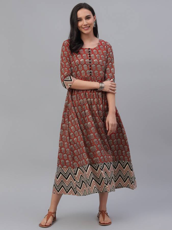 Women Ethnic Dress Multicolor Dress Price in India