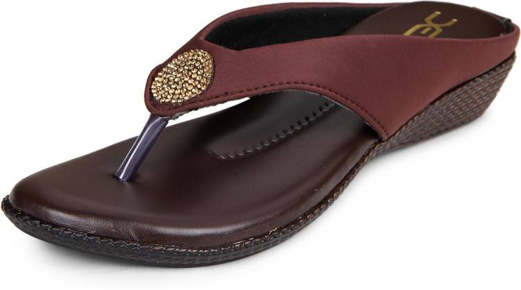 Women Stylish Formal & Party Wear Brown Flats Sandal Price in India