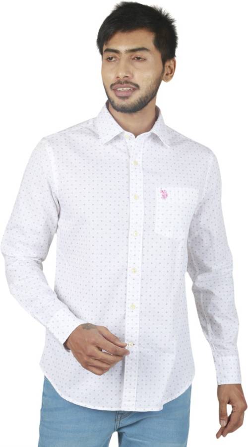 Men Tailored Fit Printed Button Down Collar Casual Shirt