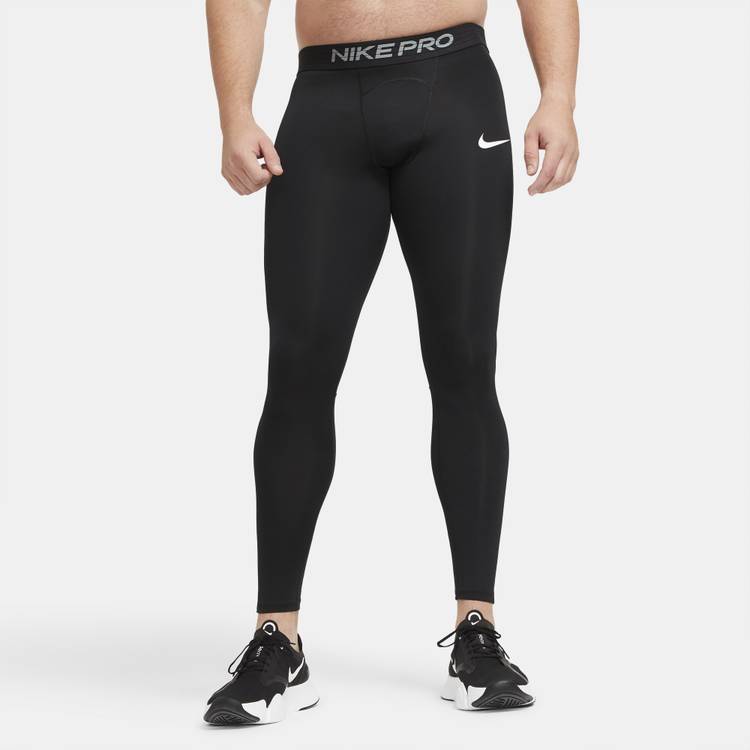 Self Design Men Black Tights