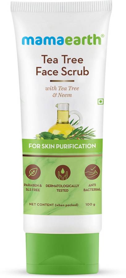 MamaEarth Tea Tree Face Scrub with Tea Tree and Neem for Skin Purification Scrub Price in India