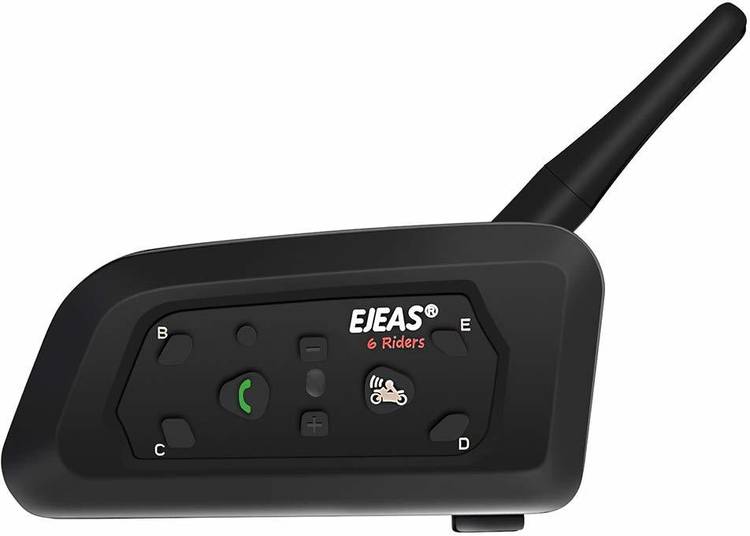 EJEAS V6 Bluetooth Helmet Intercom for 6 Riders (Single Unit) Smart Headphones