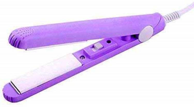 BOURGEON Women Beauty Mini Professional Hair Straightener Temperature Control Flat Iron Ceramic Crimper 45W With Plastic Storage Box For Girls Teens Ladies (Assorted Color) Hair Straightener Price in India
