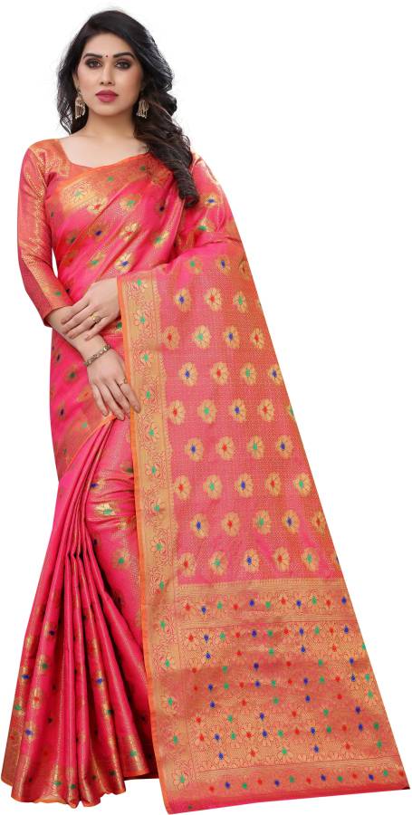 Woven Tanchoi Cotton Silk Saree Price in India