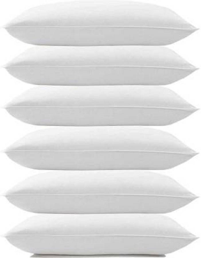 zibbra Cotton Solid Sleeping Pillow Pack of 6