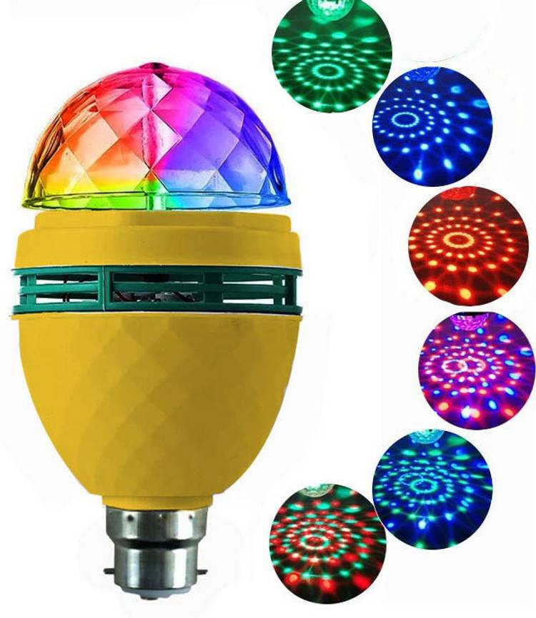 SULFUR New Collection LED Crystal Rotating Bulb Amazing lighting Effect And Long Life Working Hours Perfect for Home/Festival Decoration & Great finish Single Disco Ball