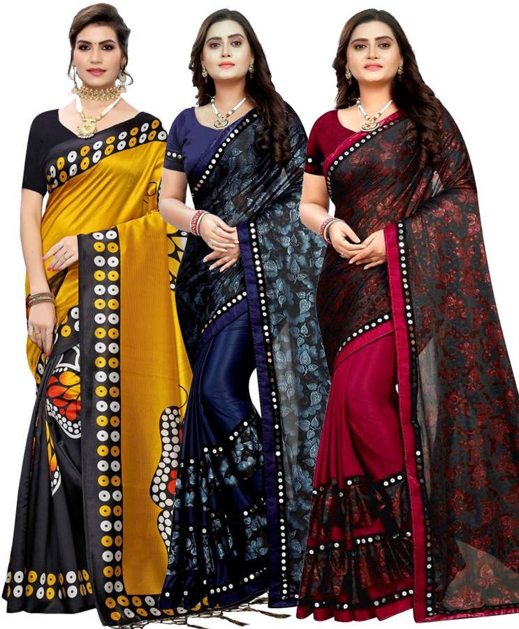 Embellished Patola Art Silk, Lycra Blend Saree